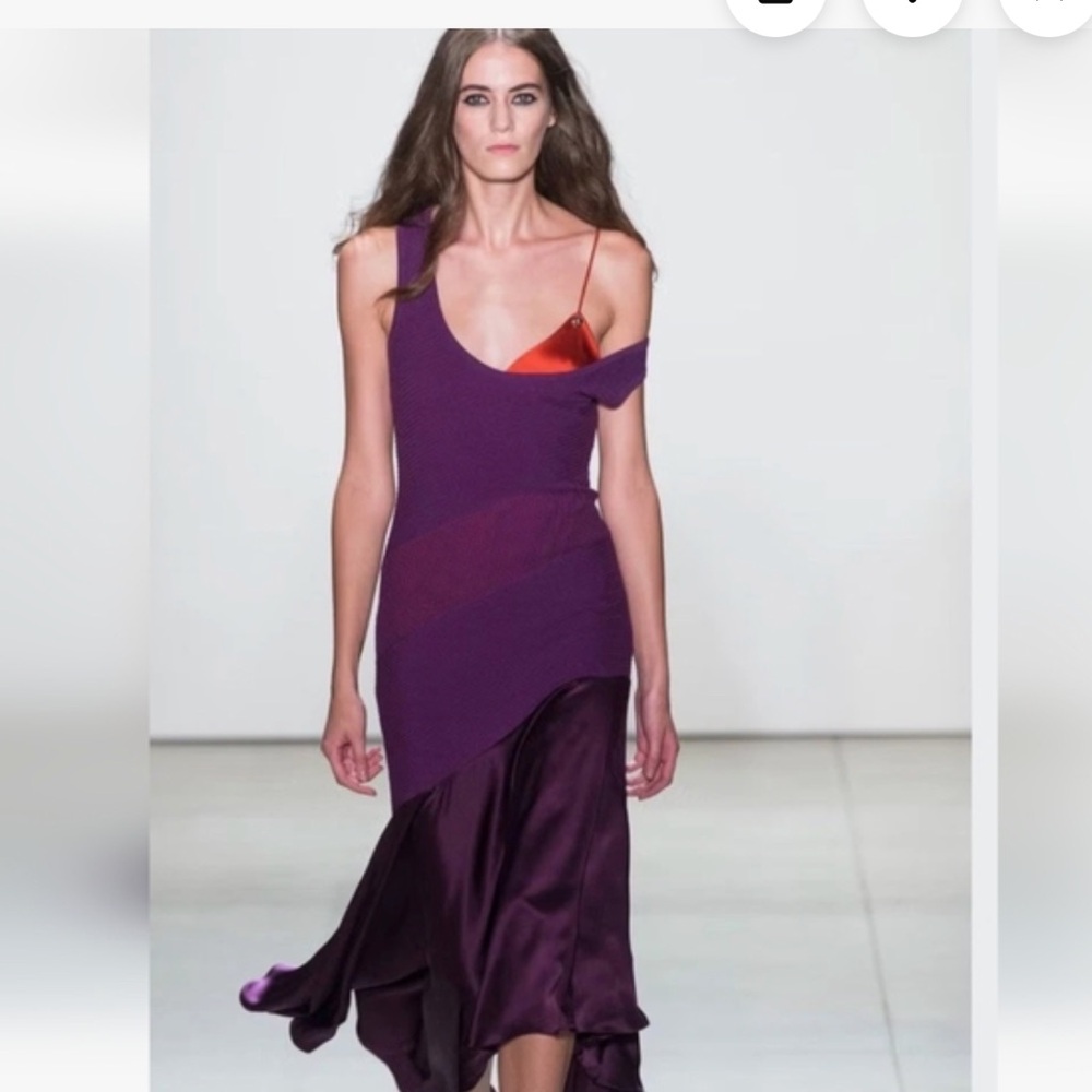 Prabal Gurung Violet Asymmetrical Dress - Picture 6 of 7